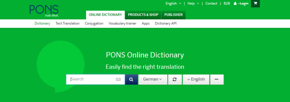 Pons Online dictionary